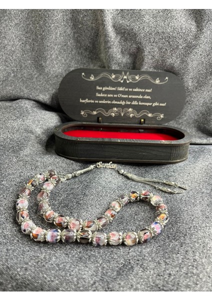 Kişiye Özel Resimli Epoksi Tesbih, Ahşap Kutu ve Gümüş Isimle Özel Tasarım modelleri