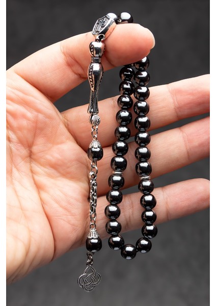 Püsküllü Hematit Doğal Taş Tesbih, Erkekler Için Şık ve Anlamlı Takı Seçeneği fiyatları