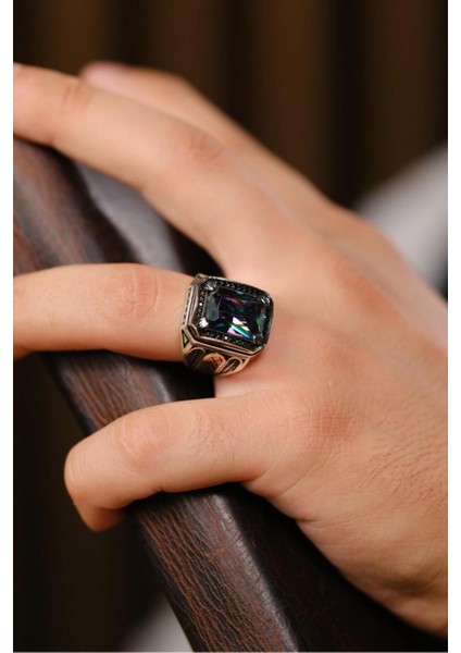 Renkli El Işçiliği 925 Ayar Gümüş Yüzük, Şık ve Zarif Tasarım fiyatları