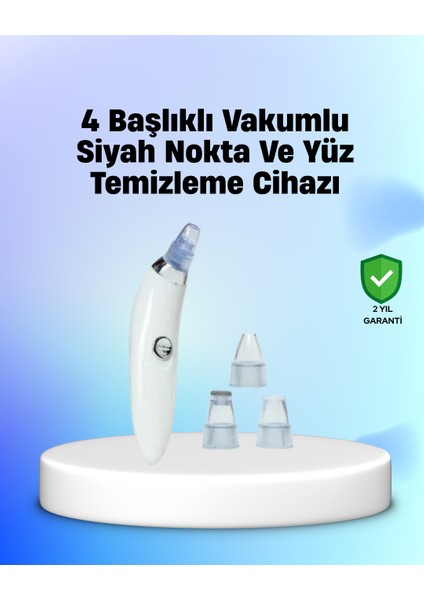 Vakum Teknolojili Siyah Nokta Temizleyici Cihaz – 4 Farklı Başlık ve Derinlemesine Gözenek Temizliği