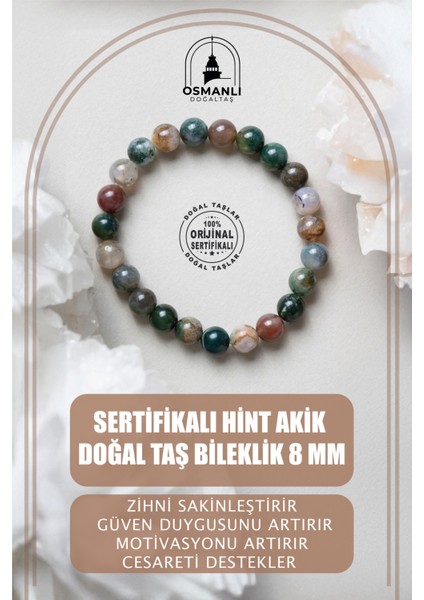 Çok Renkli Doğal Taş Akik Bileklik 8 Mm, Sağlıklı ve Şık Takı Seçeneği