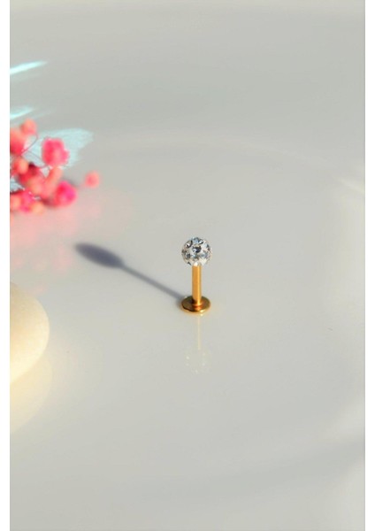 Renkli Taşlı Top Uçlu Çelik Piercing, 6 Mm, Helix, Tragus, Kıkırdak Için Mükemmel Seçim fiyatları