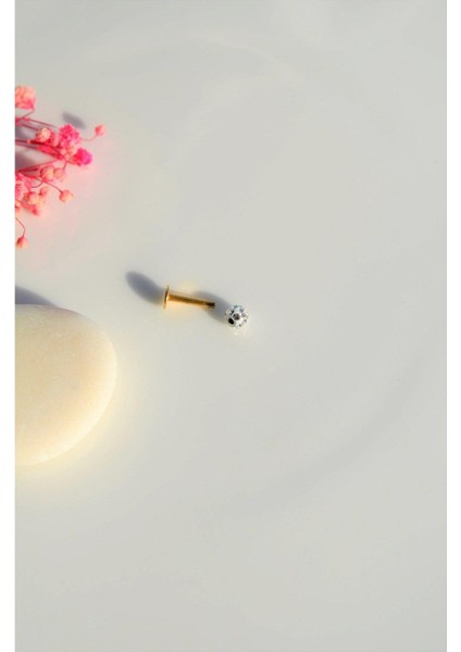 Renkli Taşlı Top Uçlu Çelik Piercing, 6 Mm, Helix, Tragus, Kıkırdak Için Mükemmel Seçim modelleri