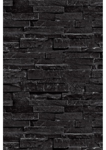 3D Siyah Taş Desenli Duvar Kağıdı, 5,30 M², Zarif ve Şık Dekorasyon Için modelleri