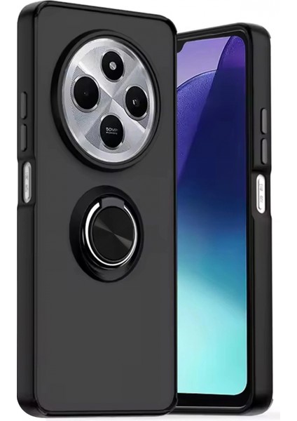 Xiaomi Redmi 14C Kılıf Montreal Yüzüklü Silikon Kapak - Siyah