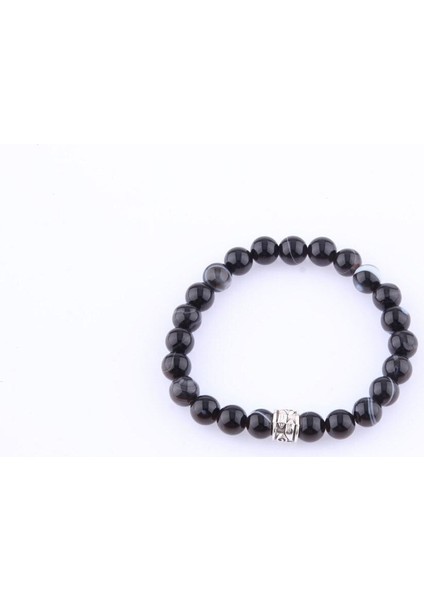 Sertifikalı Göz Akik Doğal Taş Bileklik, 8 Mm, Zarif ve Enerji Dolu Tasarım fırsatları