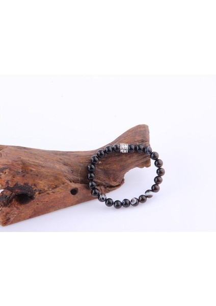 Sertifikalı Göz Akik Doğal Taş Bileklik, 8 Mm, Zarif ve Enerji Dolu Tasarım indirimleri