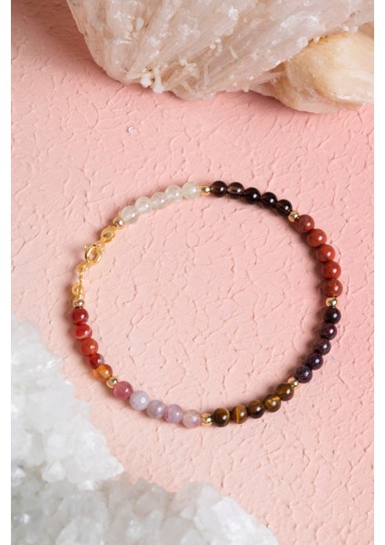 Renkli Doğal Taşlı Bileklik, Doğal ve Şık Tasarım, Enerji Dolu Takı indirimleri