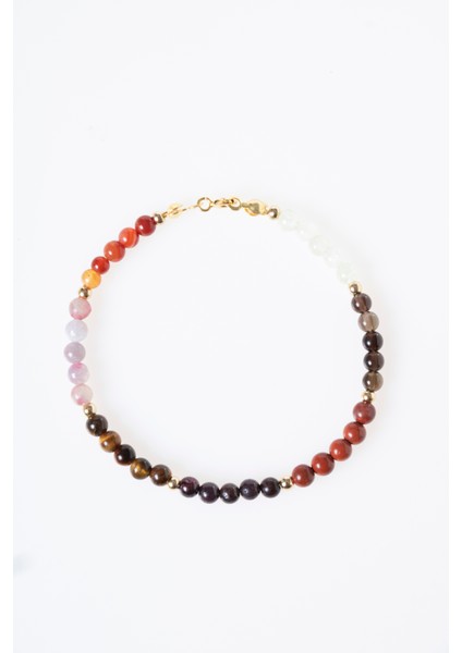 Renkli Doğal Taşlı Bileklik, Doğal ve Şık Tasarım, Enerji Dolu Takı