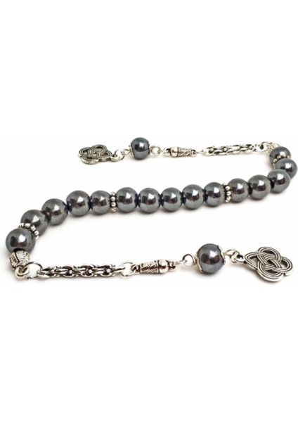 Gri Hematit Doğaltaş Zaza Model Tesbih, Doğal Taş Şık ve Kaliteli Tasarım