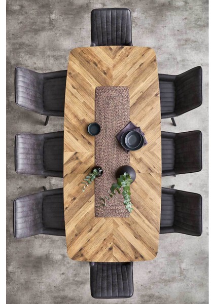 El Yapımı Mor Örgü Köşeli Runner 37X136, Şık ve Zarif Ev Dekorasyonu Parçası