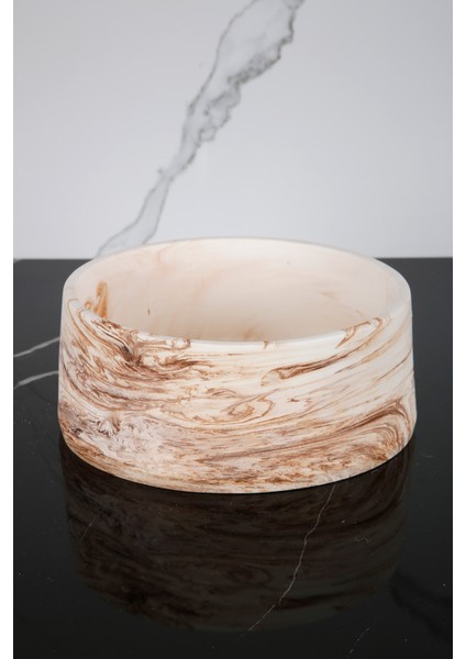 Mermer Desenli Çok Amaçlı Dekoratif Beton Kase ve Organizer Tabak Gri fiyatları