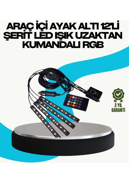 Rgb Geçişli 4 Parça Araç Içi Aydınlatma