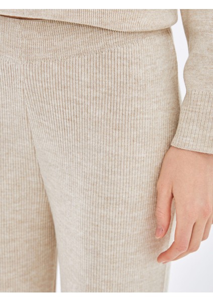 Yeni Sezon Beli Lastikli Kadın Triko Pantolon modelleri