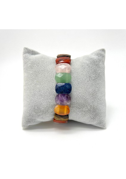 Renkli Doğal Taş Çakra Bileklik, Sertifikalı, Enerji Dolu Takı modelleri