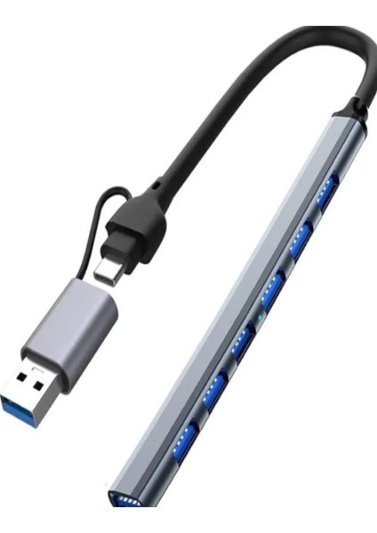 ZR288 7 Port ADS303/D Type-C USB Metal USB Hub