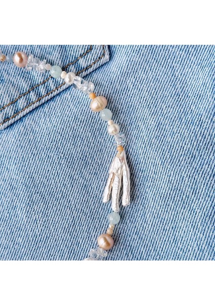 Beyaz Zarif Zincir Kolye, Şık ve Şeffaf Tasarım, Günlük ve Özel Anlar Için. fırsatları