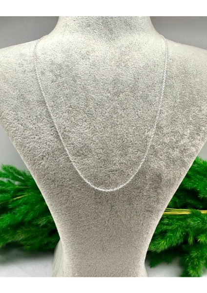 925 Ayar Gümüş Hayalet Zincir Kolye, Şık ve Zarif Tasarım, Beyaz Renk. fiyatları