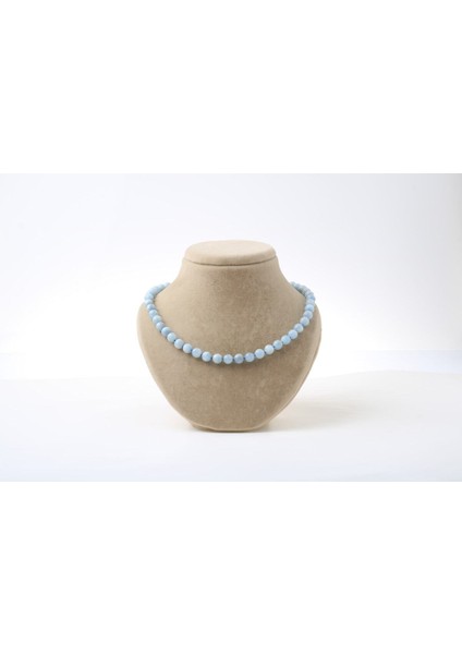 Sertifikalı Akuamarin Doğaltaş Kolye 8 Mm, Şık ve Zarif Takı Parçası fiyatları