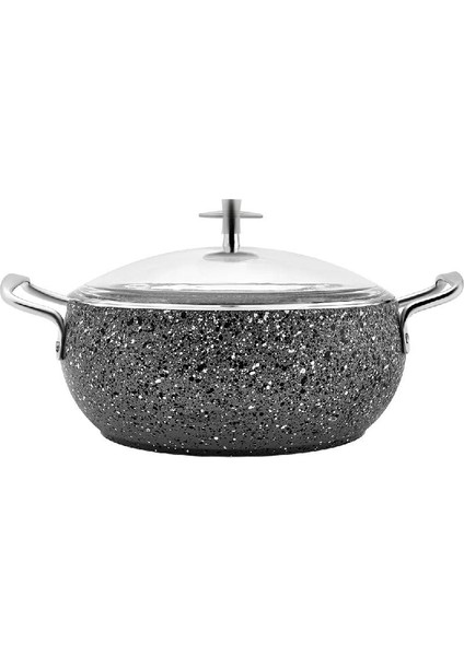Gri Avanos Stone Bio Granit Tencere 20 Cm, Dayanıklı ve Şık Mutfak Aksesuarı