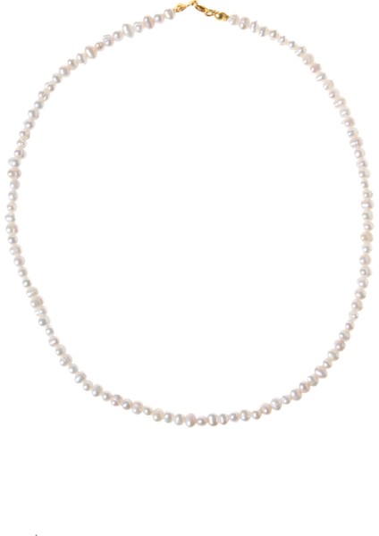 Doğal Taş ve Inci Gümüş Kapama Kolye Beyaz Renk fiyatları