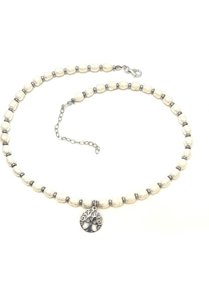 Gerçek Inci Çelik Hayat Ağacı Gümüş Kolye Uzatma Zinciri fırsatları