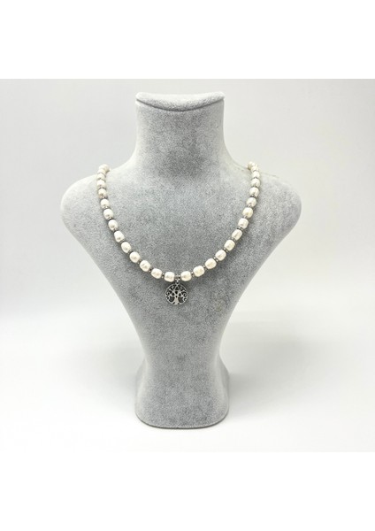 Gerçek Inci Çelik Hayat Ağacı Gümüş Kolye Uzatma Zinciri indirimleri