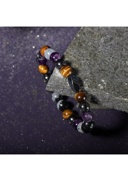 Kova Burcu 8mm Hematit Doğal Taş Bileklik, Renkli ve Şık Takı Seçeneği modelleri