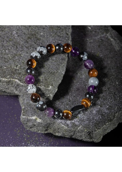 Kova Burcu 8mm Hematit Doğal Taş Bileklik, Renkli ve Şık Takı Seçeneği fırsatları