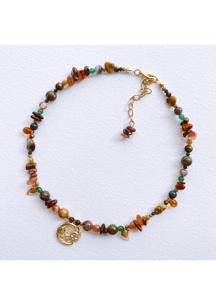 Renkli Sonbahar Kolyesi, Şık ve Canlı Takı, Zarif Aksesuar modelleri