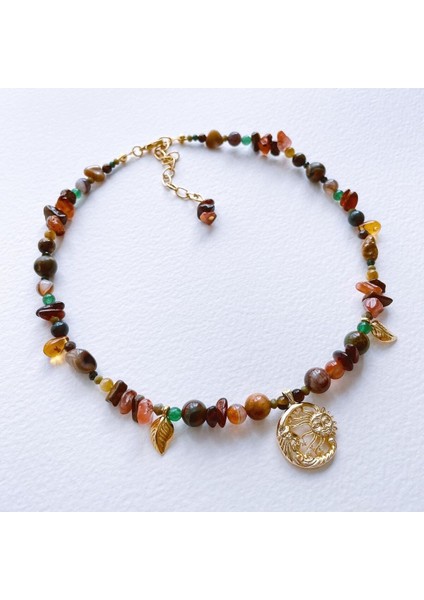 Renkli Sonbahar Kolyesi, Şık ve Canlı Takı, Zarif Aksesuar fırsatları