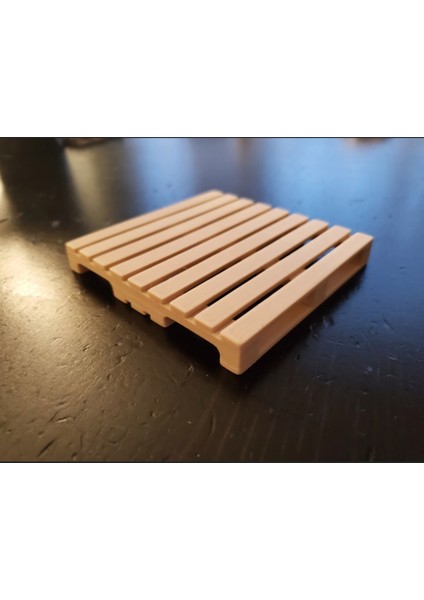 4'lü Ahşap Palet Şeklinde Kahve Altlığı Seti