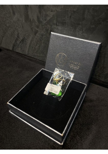 Yeşil Damla Kesim Kehribar Küpe, 925 Gümüş Kaplama, Sertifikalı, Şık ve Zarif Tasarım