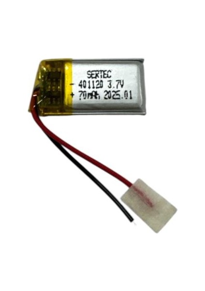 401120 3.7V 70 MAh Li-Polymer Pil (Devreli/1.5A)