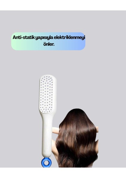 Otomatik Temizlemeli Saç Fırçası – Ergonomik Tasarım, Masaj Etkili, Elektriklenmeyi Önleyici indirimleri