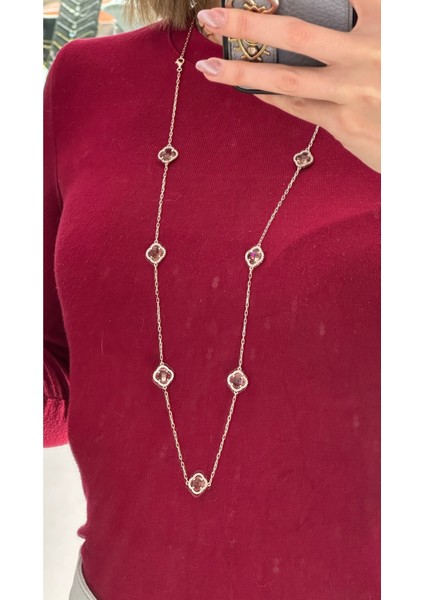 Kadın Uzun Gümüş Kolye, Sultanit ve Zultanit Taşlı, Şık Takı fiyatları