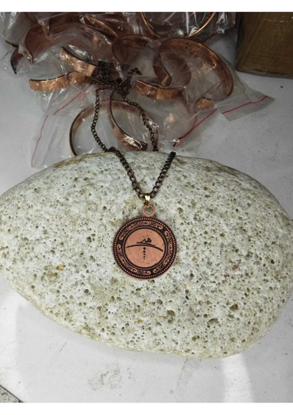 Gerçek Saf Bakır Motifli Şık Kolye, Özgün Tasarım, Stil Sahibi Aksesuar