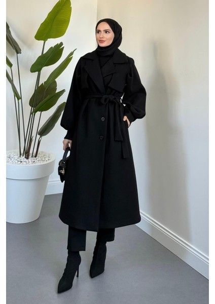 Areson Cepkenli Astarlı Kaban Siyah