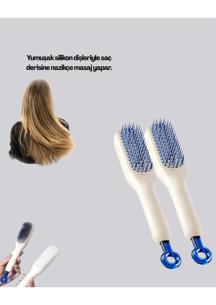 Kendini Temizleyen Ergonomik Saç Tarağı – Abs Gövde, Silikon Diş fırsatları