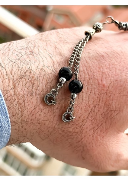 Erkekler Için Siyah Tespih ve Bileklik Seti, Şık ve Zarif Takım modelleri