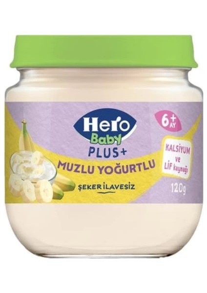 Bfs Hero Baby Plus Muzlu Yoğurtlu Kavanoz Mama 120 gr