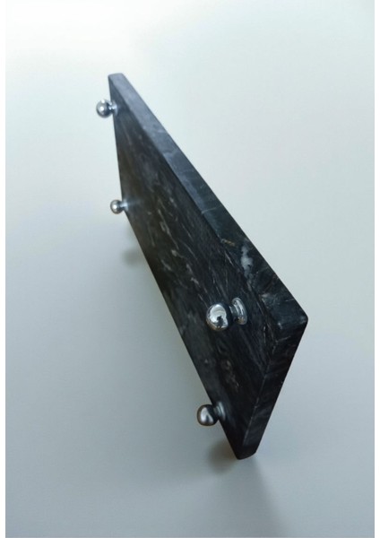 40X20 cm Doğal Siyah Mermer Sunum Tabağı, Şık ve Dayanıklı Taş Tasarım fırsatları