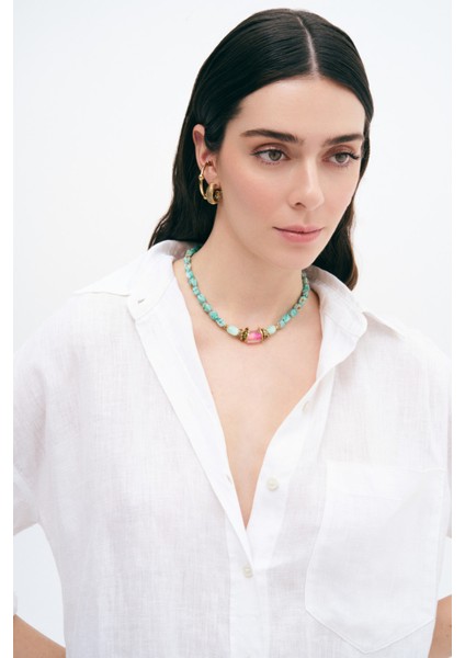 Şık Altın Kaplama Halka Iğneli Küpe, Zarif ve Modern Takı Seçeneği fırsatları