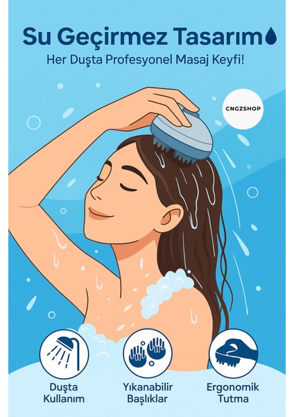 Su Geçirmez Taşınabilir Tüm Vücut Masaj Aleti, Kafa, Bel, Boyun, Sırt ve Ayak Için fırsatları