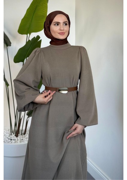 Blake Fitilli Kemerli Elbise Vizon modelleri