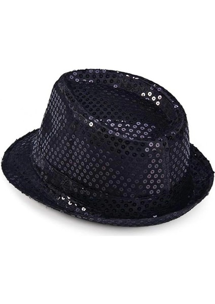 Çocuk Boy Siyah Payetli Şapka Gösteri Şapkası Michael Jackson Şapkası 54 No fiyatları