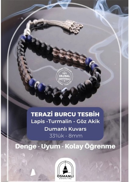 Turuncu 33'lük Sertifikalı Burç Tesbih, Şık ve Anlamlı Aksesuar