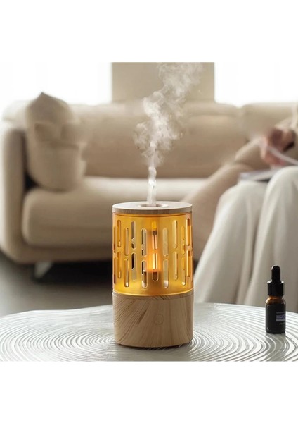 Mum Işığı Görünümlü Taşınabilir 125ML Kapasiteli Işıklı Aroma Yayıcı Hava Nemlendirici indirimleri