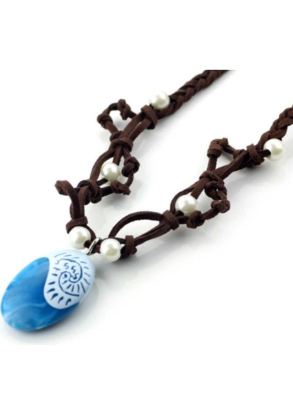 Mavi Taş Görünümlü Şık Kadın Kolye, Zarif Takı Aksesuar, Özel Tasarım modelleri