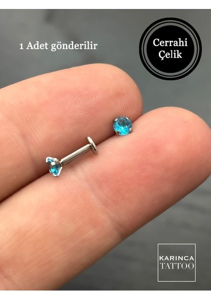 Renkli Taşlı Kıkırdak ve Kulak Piercing Seti, Şık ve Parlak Tasarım Seçenekleriyle